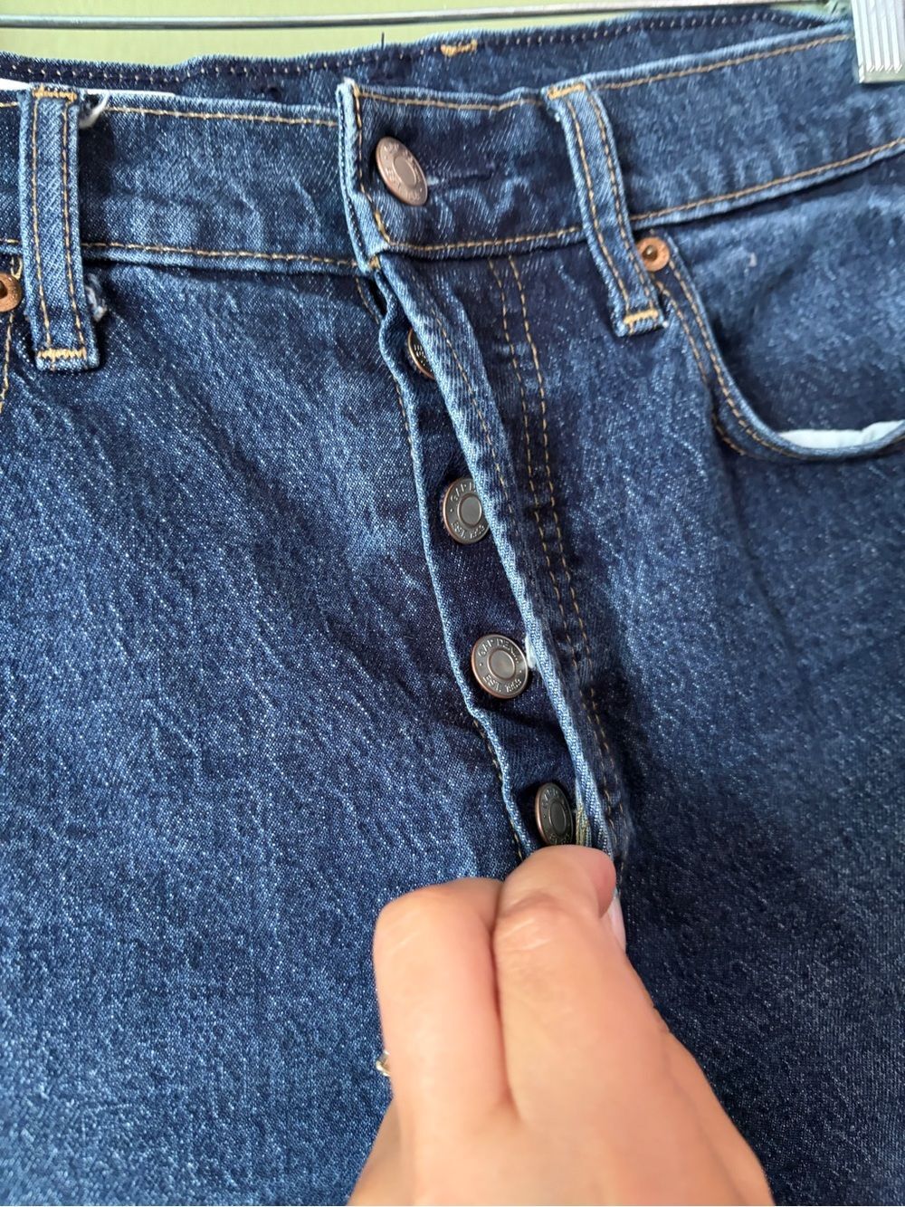 GAP Cheeky Straight High Rise Button Fly Jeans Sz 28 6R - Picture 3 of 7